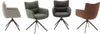 Set 2 scaune Limone din piele naturala antracit cu picioare metalice - LunaHome.ro