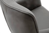 Set 2 scaune Limone din piele naturala antracit cu picioare metalice - LunaHome.ro