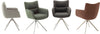 Set 2 scaune Limone din piele naturala verde maslin