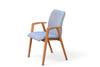 Set 2 scaune Loreen cu cotiere din lemn si tapiterie gri - LunaHome.ro