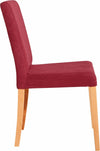 Set 2 scaune Luce cu tapiterie rosie si picioare din lemn de fag - LunaHome.ro