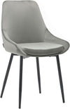 Set 2 scaune Niam-Eszt din catifea gri cu picioare metalice - LunaHome.ro