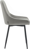 Set 2 scaune Niam-Eszt din catifea gri cu picioare metalice - LunaHome.ro