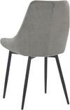Set 2 scaune Niam-Eszt din catifea gri cu picioare metalice - LunaHome.ro