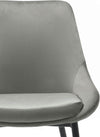 Set 2 scaune Niam-Eszt din catifea gri cu picioare metalice - LunaHome.ro