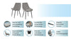 Set 2 scaune Niam-Eszt din catifea gri cu picioare metalice - LunaHome.ro