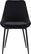 Set 2 scaune Niam din catifea neagra cu picioare din metal - LunaHome.ro