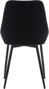Set 2 scaune Niam din catifea neagra cu picioare din metal - LunaHome.ro