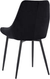 Set 2 scaune Niam din catifea neagra cu picioare din metal - LunaHome.ro