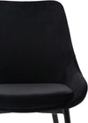 Set 2 scaune Niam din catifea neagra cu picioare din metal - LunaHome.ro