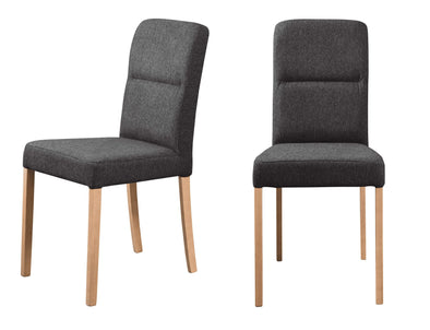 Set 2 scaune Nina din microfibra negru cu picioare din lemn - LunaHome.ro