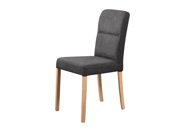 Set 2 scaune Nina din microfibra negru cu picioare din lemn - LunaHome.ro