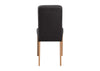 Set 2 scaune Nina din microfibra negru cu picioare din lemn - LunaHome.ro