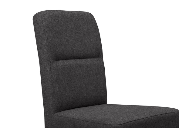 Set 2 scaune Nina din microfibra negru cu picioare din lemn - LunaHome.ro