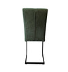 Set 2 scaune Oliver din pluș reiat verde inchis cu cadru metalic - LunaHome.ro