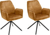 Set 2 scaune Ottawa cu aspect vintage galben curry - LunaHome.ro