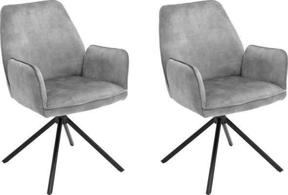 Set 2 scaune Ottawa cu aspect vintage gri - LunaHome.ro