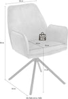 Set 2 scaune Ottawa cu aspect vintage gri - LunaHome.ro