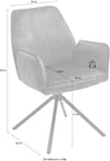 Set 2 scaune Ottawa cu aspect vintage gri antracit