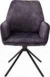 Set 2 scaune Ottawa cu aspect vintage gri antracit