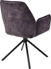 Set 2 scaune Ottawa cu aspect vintage gri antracit
