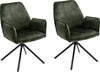 Set 2 scaune Ottawa cu aspect vintage verde masliniu - LunaHome.ro