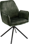 Set 2 scaune Ottawa cu aspect vintage verde masliniu - LunaHome.ro