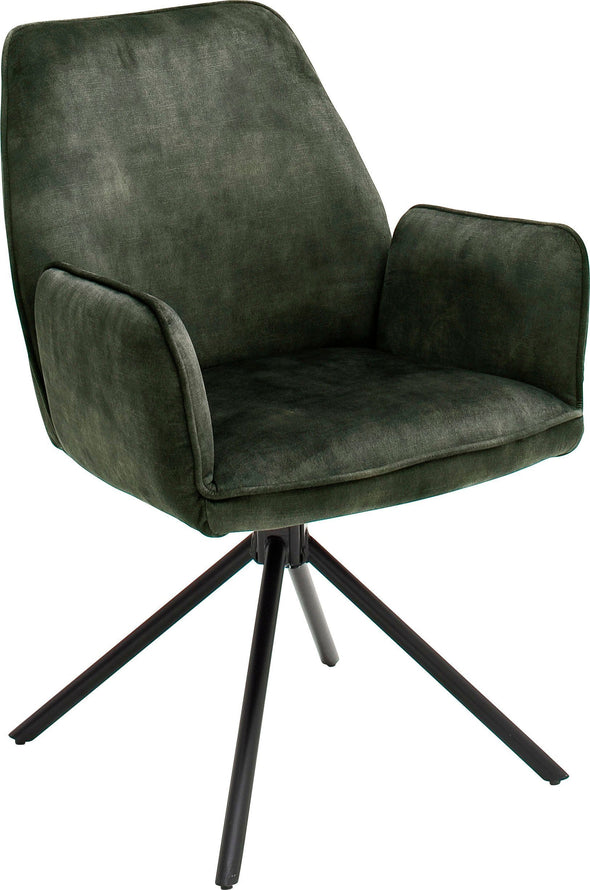 Set 2 scaune Ottawa cu aspect vintage verde masliniu - LunaHome.ro
