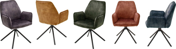 Set 2 scaune Ottawa cu aspect vintage verde masliniu - LunaHome.ro