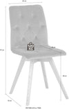 Set 2 scaune Rania din catifea gri cu picioare stejar natur - LunaHome.ro