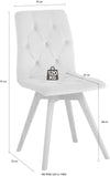 Set 2 scaune Rania din catifea roz cu picioare stejar natur - LunaHome.ro