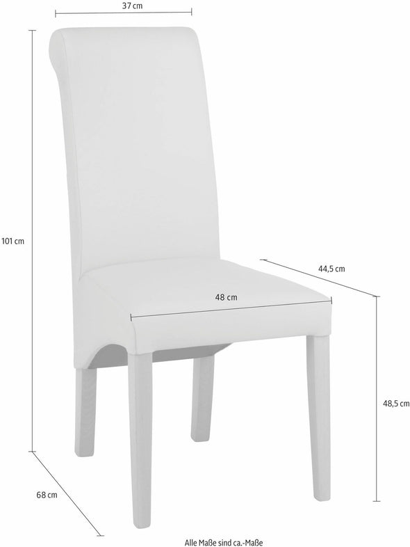 Set 2 scaune Rito din microfibra gri cu picioare din lemn de fag - LunaHome.ro