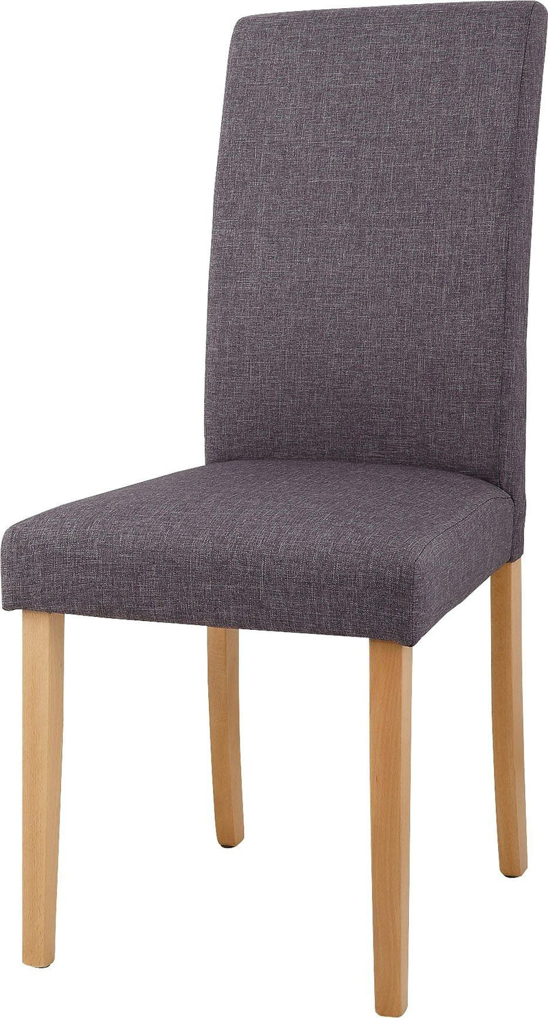 Set 6 scaune Roko Tiago cu tapiterie gri, picioare din lemn de fag - LunaHome.ro