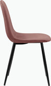 Set 2 scaune »Eadwine« din catifea roz antic, cu picioare din metal - LunaHome.ro