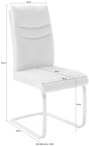 Set 2 scaune cantilever Gibara gri antracit cu cadru metalic - LunaHome.ro