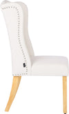 Set 2 scaune crem Liao cu design elegant, picioare din lemn de mesteacan - LunaHome.ro