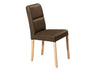 Set 2 scaune de masa Laros din piele eco maro inchis - LunaHome.ro