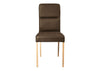 Set 2 scaune de masa Laros din piele eco maro inchis - LunaHome.ro