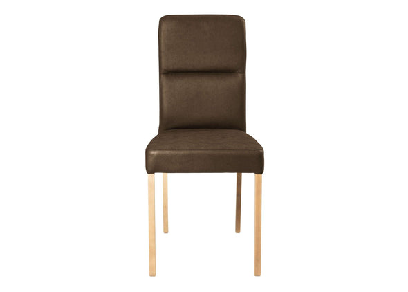 Set 2 scaune de masa Laros din piele eco maro inchis - LunaHome.ro