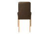 Set 2 scaune de masa Laros din piele eco maro inchis - LunaHome.ro