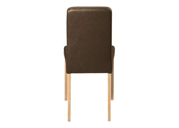 Set 2 scaune de masa Laros din piele eco maro inchis - LunaHome.ro