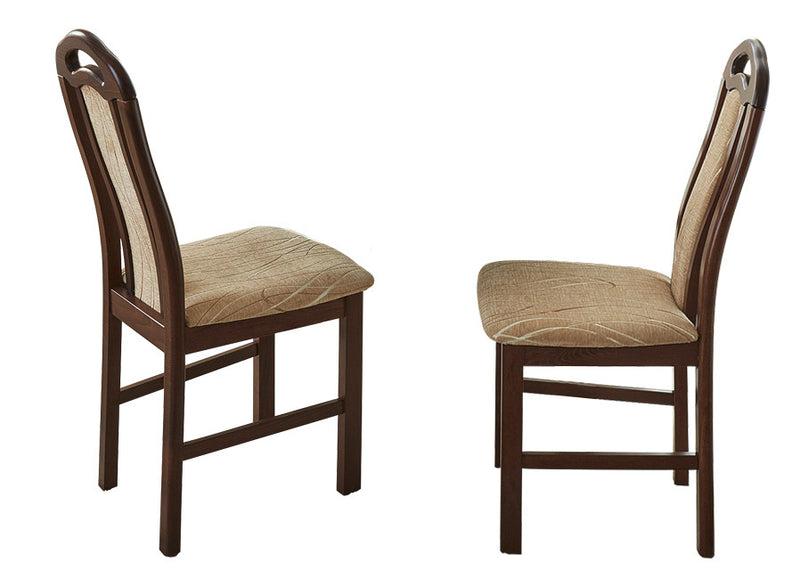 Set 2 scaune elegante din lemn de fag cu tapiterie bej - LunaHome.ro