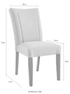 Set 2 scaune gri deschis Zena tapitate cu picioare din lemn - LunaHome.ro