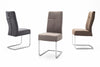 Set 2 scaune maro Talena cu cadru metalic si aspect de piele - LunaHome.ro