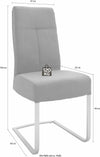 Set 2 scaune maro Talena cu cadru metalic si aspect de piele - LunaHome.ro
