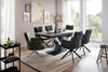 Set 2 scaune rotative Malia cu tapiterie antracit si baza metalica - LunaHome.ro