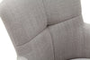 Set 2 scaune rotative Mecana gri tapitate, cu picioare metalice - LunaHome.ro
