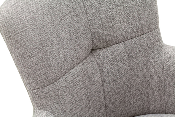 Set 2 scaune rotative Mecana gri tapitate, cu picioare metalice - LunaHome.ro