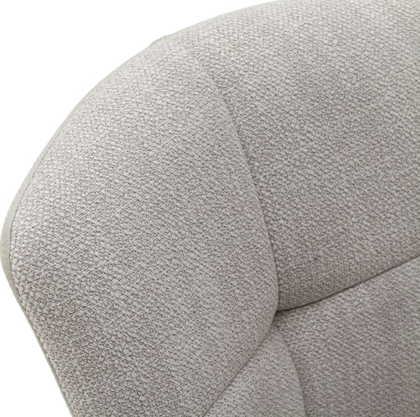 Set 2 scaune rotative Mecana gri tapitate, cu picioare metalice - LunaHome.ro