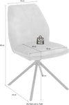 Set 2 scaune rotative Ottawa gri cu aspect vintage - LunaHome.ro